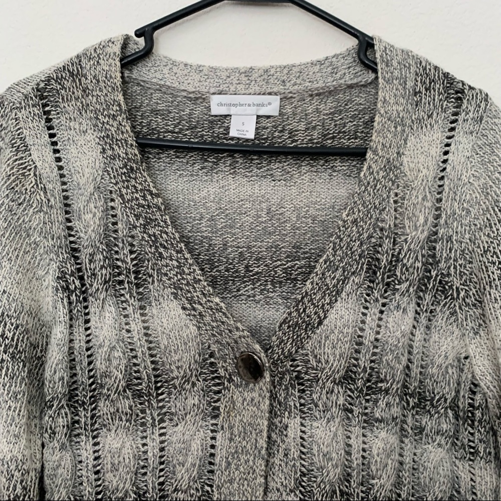 Christopher & Banks Open Front With One Button, B… - image 3